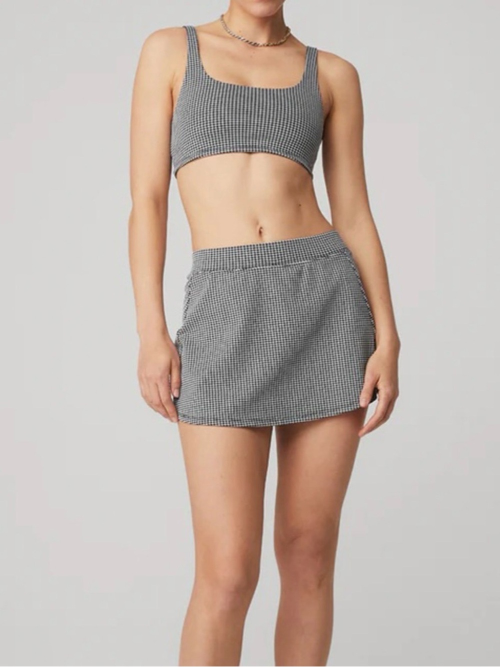 Alo Yoga Micro Houndstooth Tennis Skirt